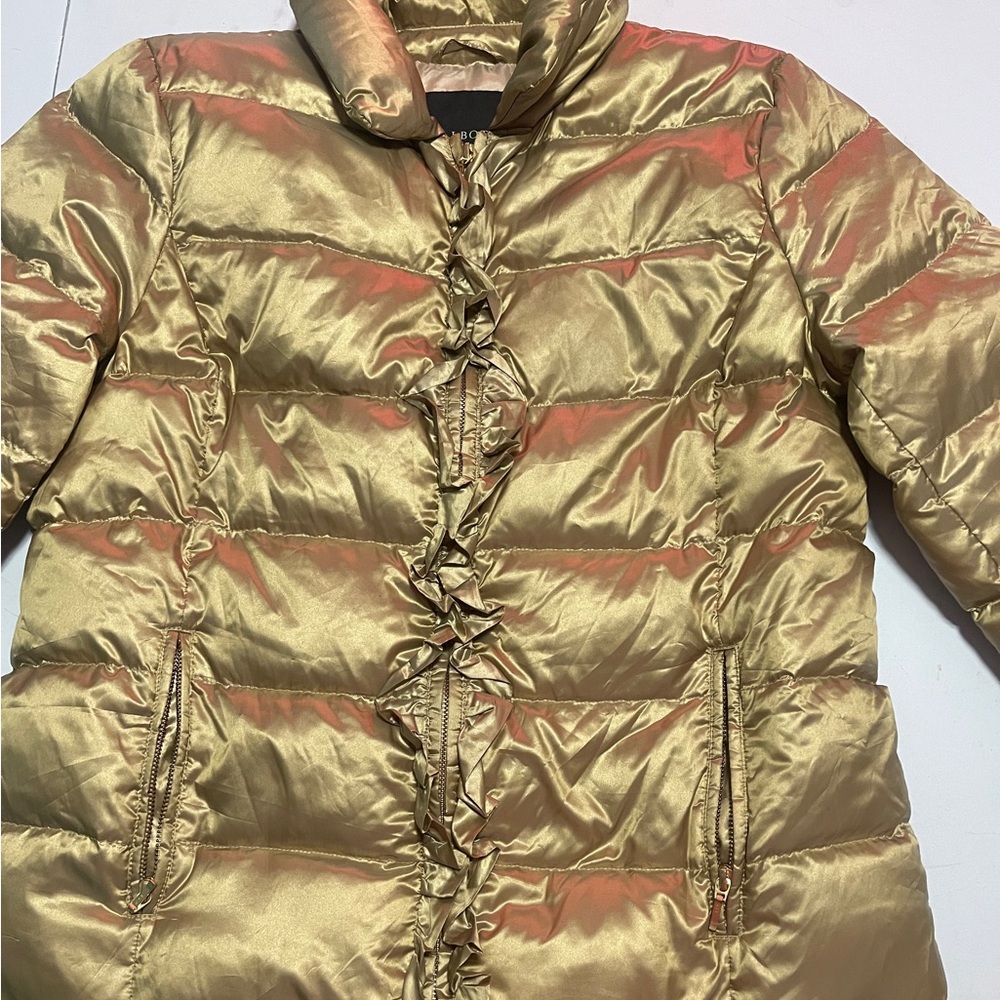 Talbots Metallic Gold Puffer Jacket